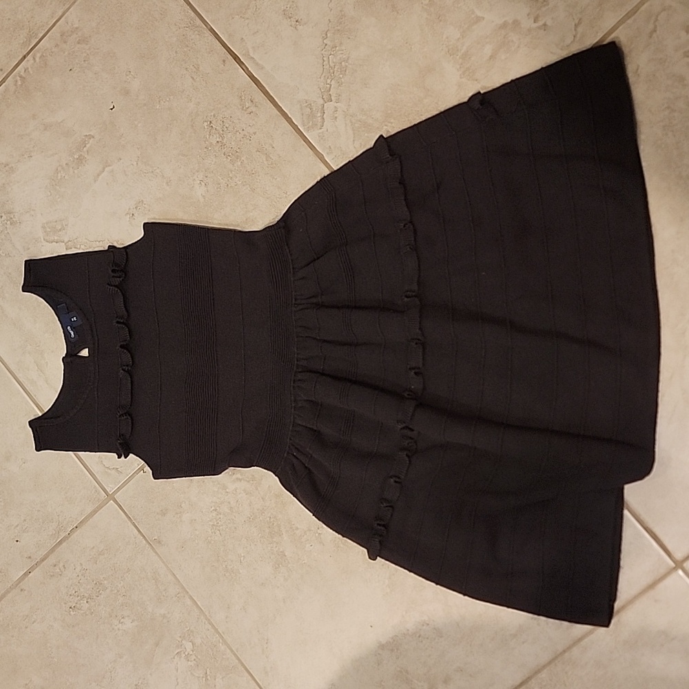 Brown sweater dress